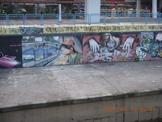 Malaysia, Kuala Lumpur, Geo Hotel run - canal graffiti